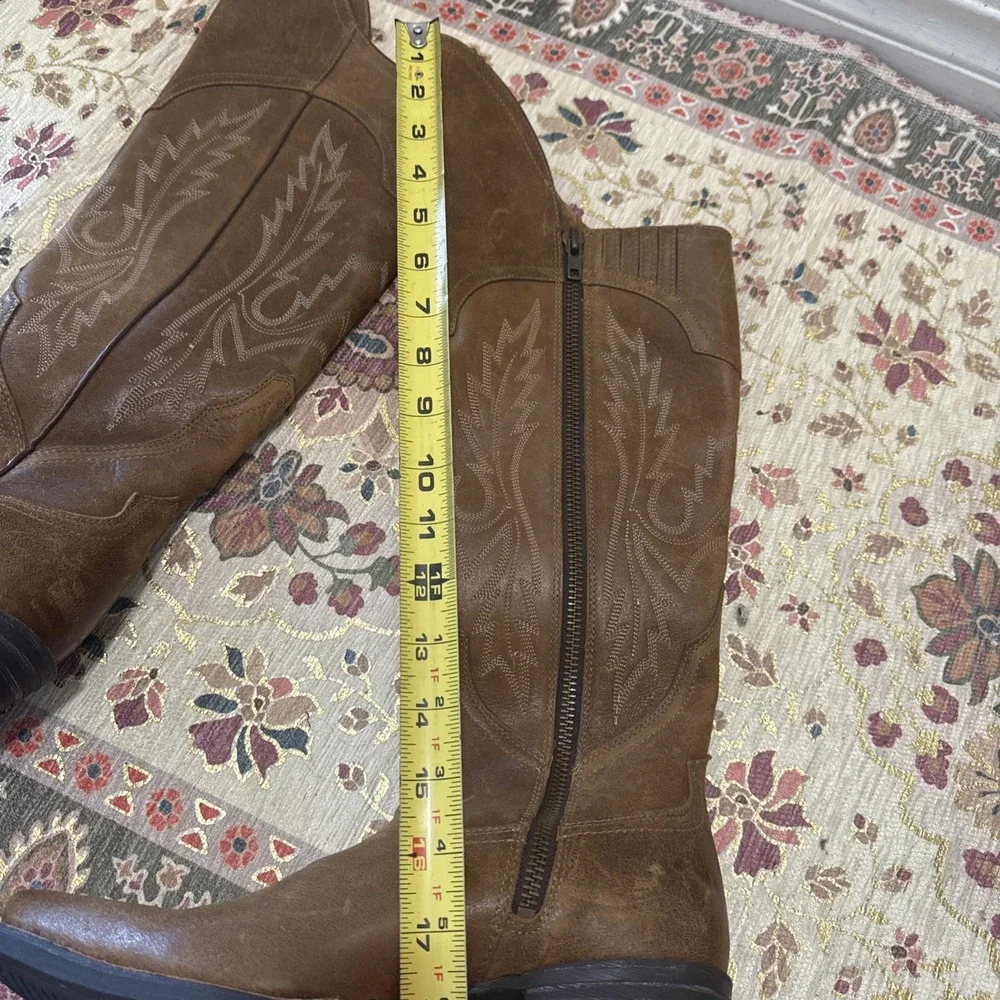 Ariat Riding Knee Boot w Western DetailMurrieta‎ Soft Distressed Brown New 6.5B